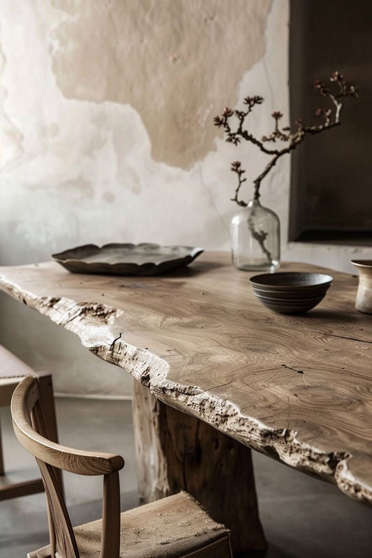 The Beauty of Raw Wood: Why Natural Materials Matter in Wabi-Sabi Design